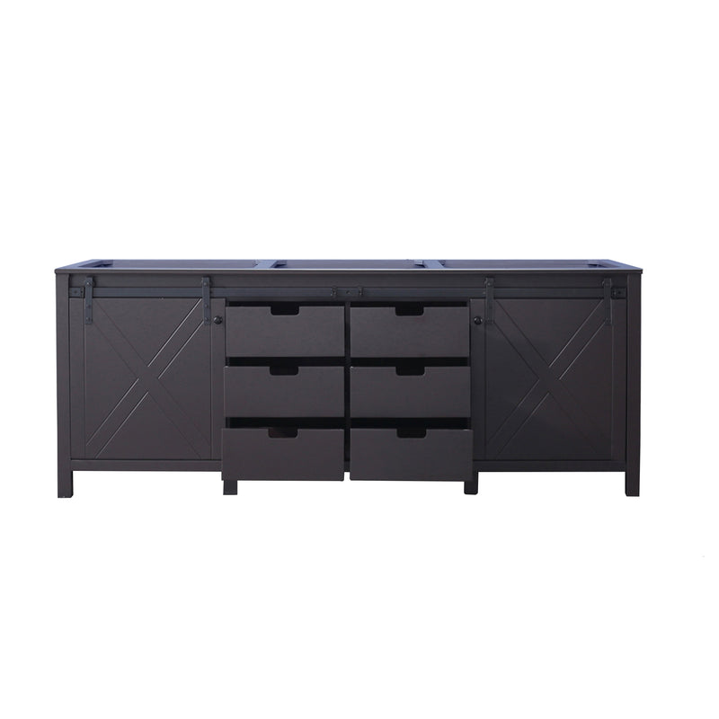 Lexora  Marsyas 84" Brown Vanity Cabinet Only LM342284DC00000