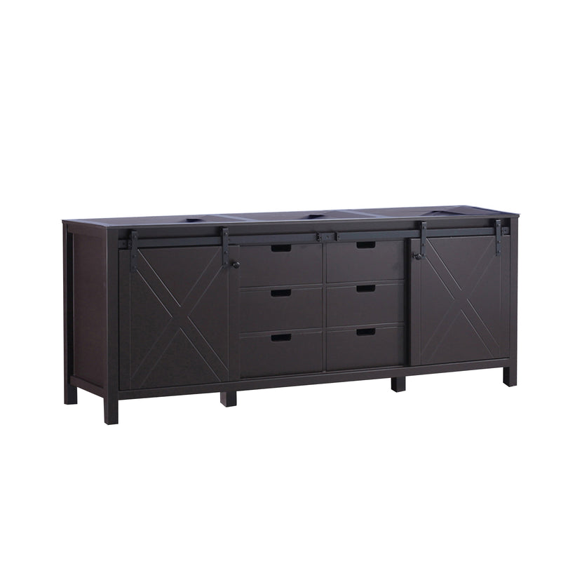Lexora  Marsyas 84" Brown Vanity Cabinet Only LM342284DC00000