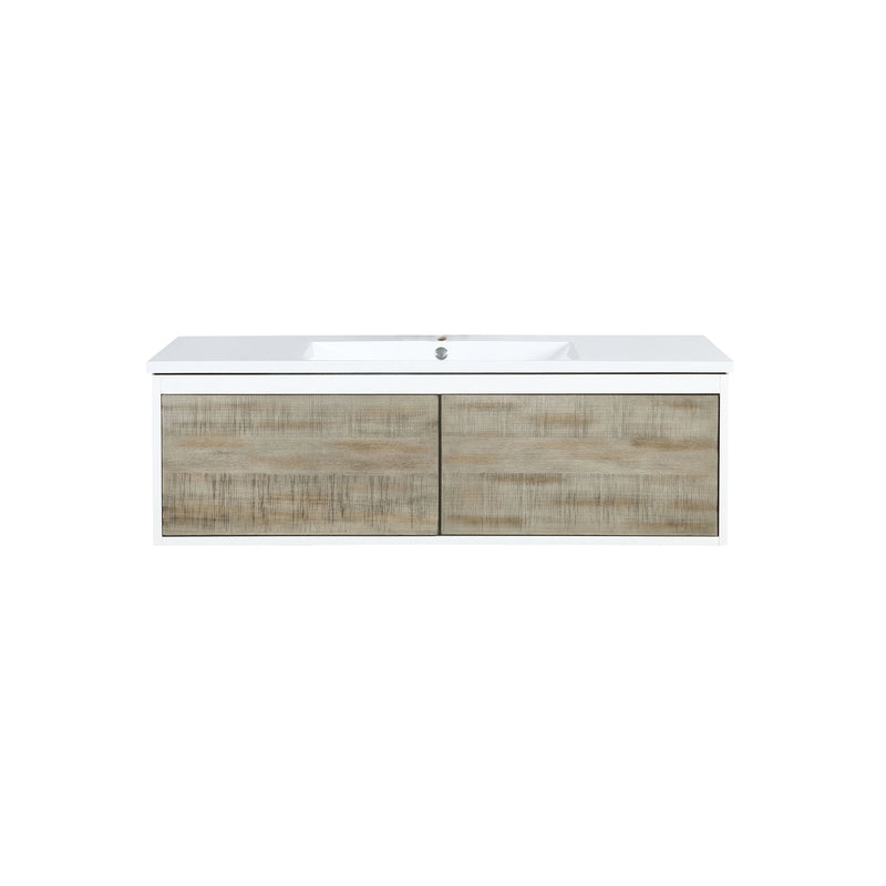 Lexora Scopi 48" Rustic Acacia Bathroom Vanity and Acrylic Composite Top with Integrated Sink LSC48SRAOS000