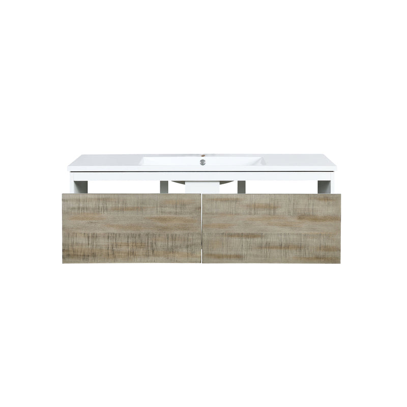 Lexora Scopi 48" Rustic Acacia Bathroom Vanity and Acrylic Composite Top with Integrated Sink LSC48SRAOS000