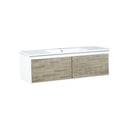 Lexora Scopi 48" Rustic Acacia Bathroom Vanity and Acrylic Composite Top with Integrated Sink LSC48SRAOS000