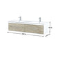 Lexora Scopi 60" Rustic Acacia Double Bathroom Vanity, Acrylic Composite Top with Integrated Sinks, Labaro Rose Gold Faucet Set, and 55" Frameless Mirror LSC60DRAOSM55FRG