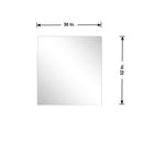 Lexora Zilara 36" Black and Grey Vanity, Castle Grey Marble Top, White Square Sink, Balzani Gun Metal Faucet Set, and 30" Frameless Mirror - LZ342236SLISM30FBG