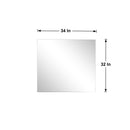 Lexora Zilara 42" Black and Grey Vanity, Castle Grey Marble Top, White Square Sink, and 34" Frameless Mirror - LZ342242SLISM34