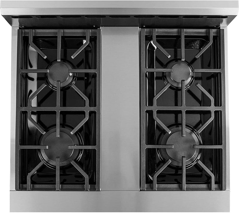 NXR 30" Propane Gas Range & RH3001 Under Cabinet Hood Bundle, Stainless Steel SC3055LPRHBD