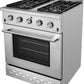 NXR 30" Propane Gas Range & Under Cabinet Hood Bundle, Stainless Steel SC3055LPEHBD