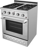 NXR 30" Propane Gas Range & Under Cabinet Hood Bundle, Stainless Steel SC3055LPEHBD