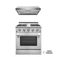 NXR 30" Propane Gas Range & Under Cabinet Hood Bundle, Stainless Steel SC3055LPEHBD