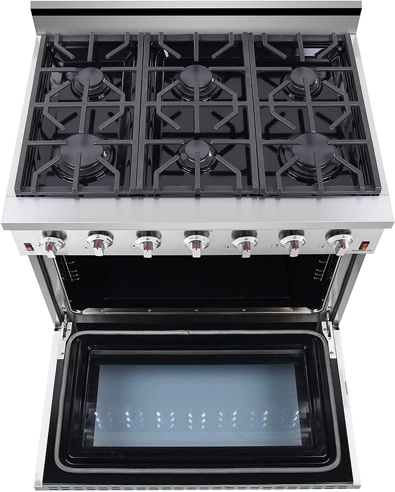 NXR 36" Propane Gas Range & Under Cabinet Hood Bundle, Stainless Steel SC3611LPRHBD