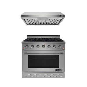 NXR 36" Propane Gas Range & Under Cabinet Hood Bundle, Stainless Steel SC3611LPEHBD