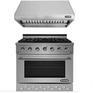 NXR 48 in. Propane Gas Range and Under Cabinet Range Hood Package, SC4811LPRHBD