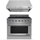 NXR 48 in. Propane Gas Range and Under Cabinet Range Hood Package, SC4811LPRHBD