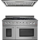 NXR 48 in. Natural Gas Range and Under Cabinet Range Hood Package, SC4811EHBD