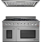 NXR 48 in. Natural Gas Range and Under Cabinet Range Hood Package, SC4811EHBD