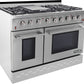 NXR 48 in. Natural Gas Range and Under Cabinet Range Hood Package, SC4811EHBD