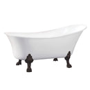kingston-brass-aqua-eden-51-inch-acrylic-single-slipper-clawfoot-tub-no-faucet-drillings-white-oil-rubbed-bronze-vtnd512824c5