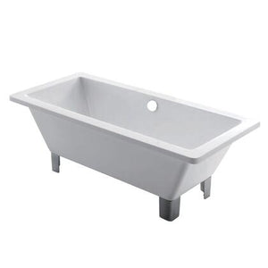 kingston-brass-aqua-eden-67-inch-acrylic-double-ended-clawfoot-tub-no-faucet-drillings-white-polished-chrome-vtsq673018a1kingston-brass-aqua-eden-vtsq673018a1-67-inch-acrylic-double-ended-clawfoot-tub-no-faucet-drillings-white-polished-chrome