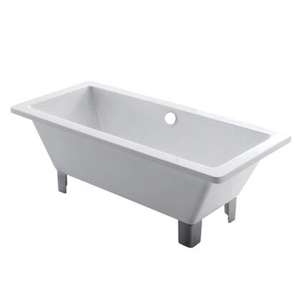 kingston-brass-aqua-eden-67-inch-acrylic-double-ended-clawfoot-tub-no-faucet-drillings-white-polished-chrome-vtsq673018a1kingston-brass-aqua-eden-vtsq673018a1-67-inch-acrylic-double-ended-clawfoot-tub-no-faucet-drillings-white-polished-chrome