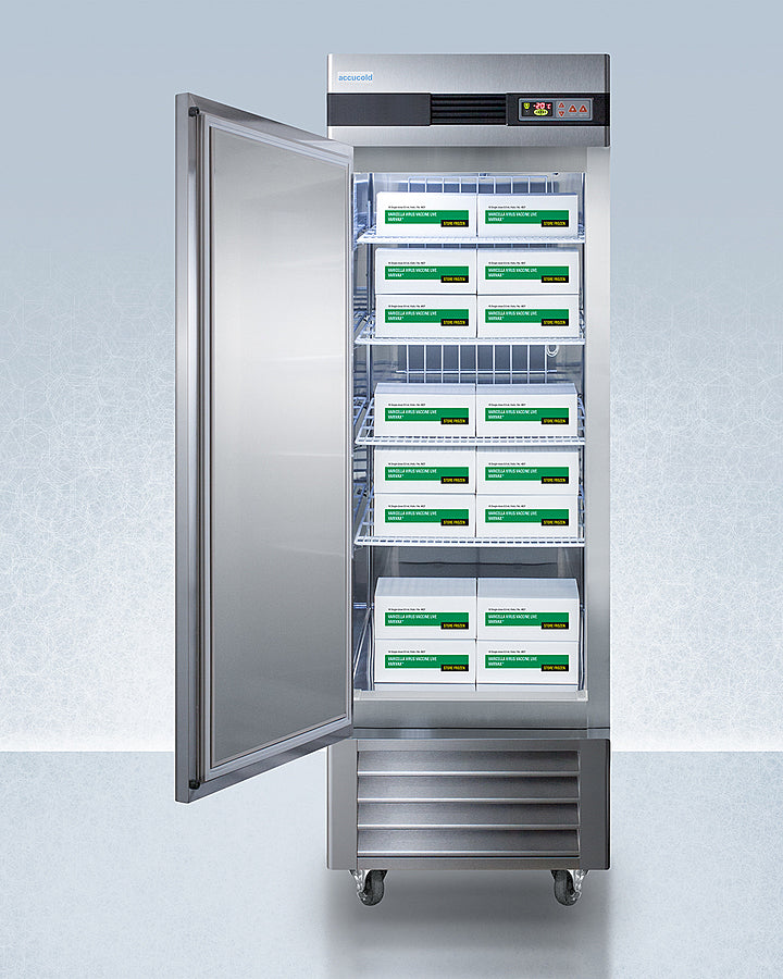 Accucold 23 Cu.Ft. Upright Pharmacy Freezer in Stainless Steel with Left Hand Door