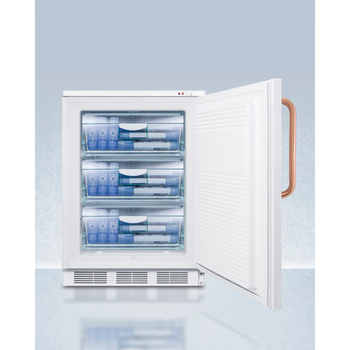 Accucold 24" Wide All-Freezer with Antimicrobial Pure Copper Handle 