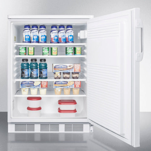 Accucold 24" Wide All-Refrigerator in White Exterior