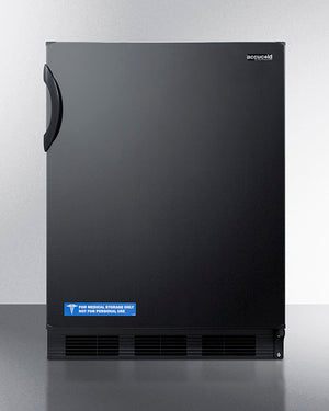 Accucold 24" Wide All-Refrigerator with Auto Defrost and Black Exterior Front