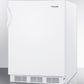 Accucold 24" Wide All-Refrigerator with Auto Defrost and White Exterior ADA Compliant