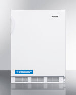 Accucold 24" Wide All-Refrigerator with Auto Defrost and White Exterior Front