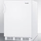 Accucold 24" Wide All-Refrigerator with Auto Defrost and White Exterior Angle