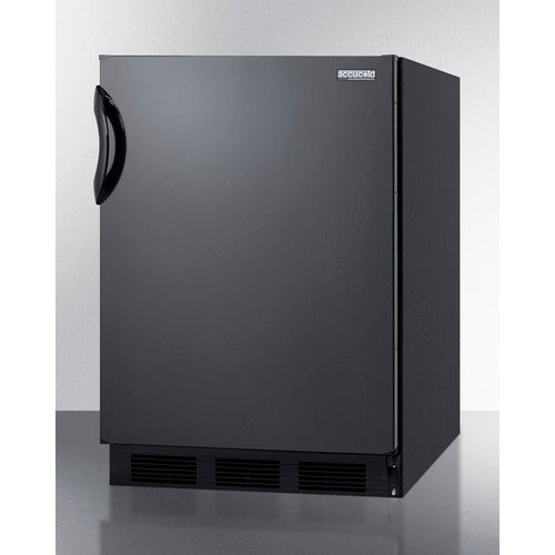 Accucold 24" Wide All-Refrigerator with Automatic Defrost Operation and Black Exterior