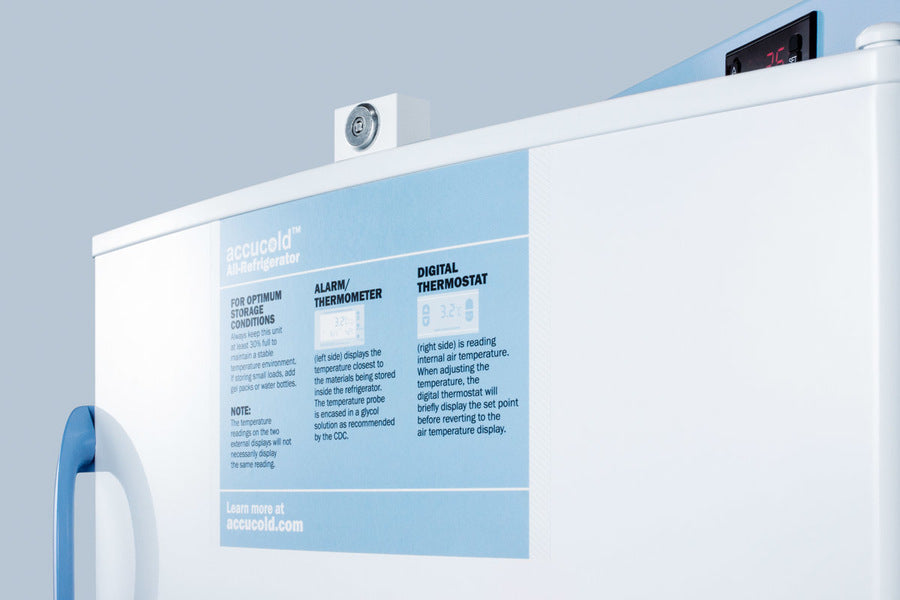 Accucold 24" Wide All-Refrigerator with Front Lock