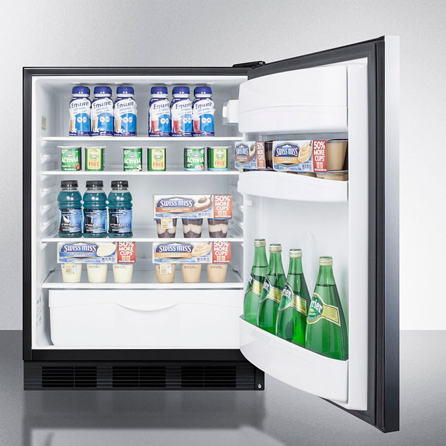 Accucold 24" Wide All-Refrigerator with Horizontal Handle