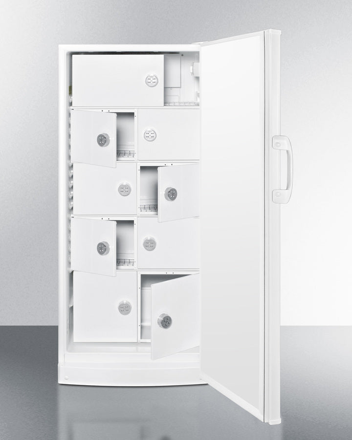 Accucold 24" Wide All-Refrigerator with Nine Interior Locking Compartments