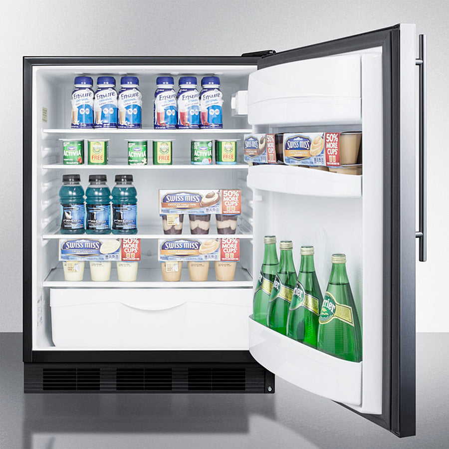 Accucold 24" Wide All-Refrigerator with Thin Handle