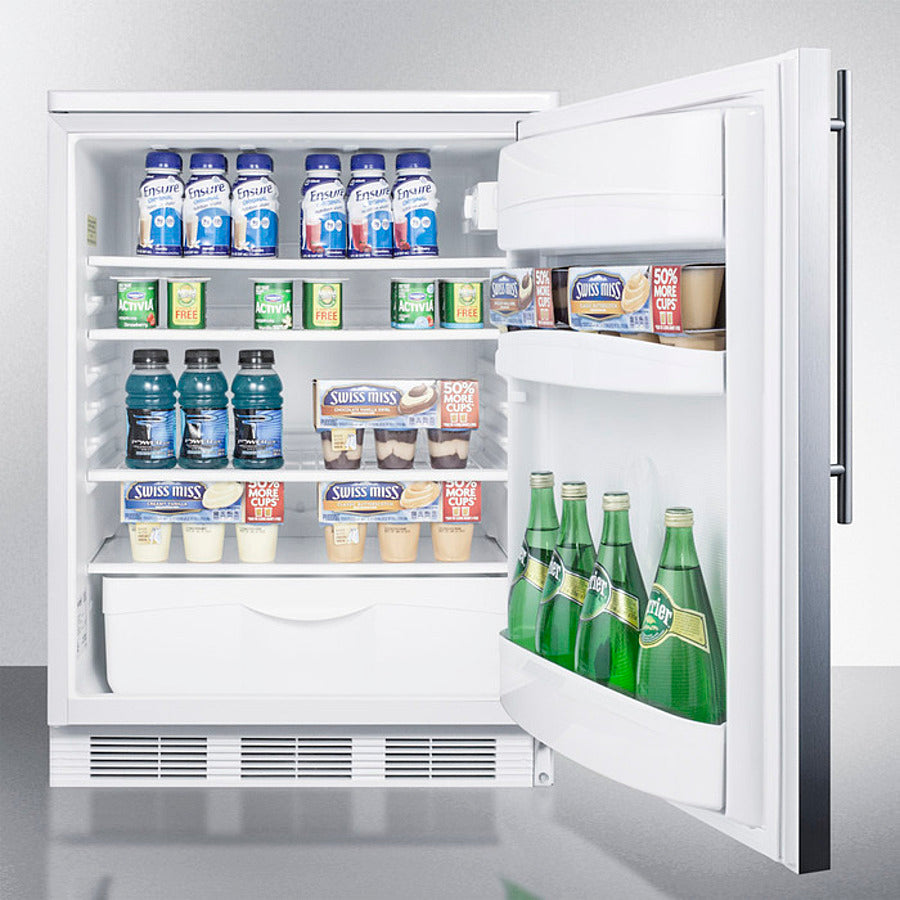 Accucold 24" Wide All-Refrigerator with Thin Handle