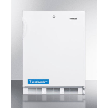 Accucold 24" Wide Built-In All-Refrigerator ADA Compliant in White Exterior - FF7LWBIADA