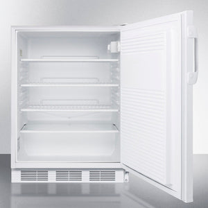 Accucold 24" Wide Built-In All-Refrigerator ADA Compliant in White Exterior - FF7LWBIADA