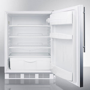 Accucold 24" Wide Built-In All-Refrigerator ADA Compliant with Thin Handle Open