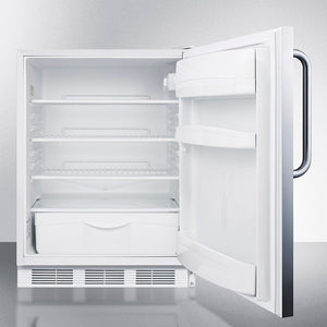 Accucold 24" Wide Built-In All-Refrigerator ADA Compliant with Towel Bar Handle Open
