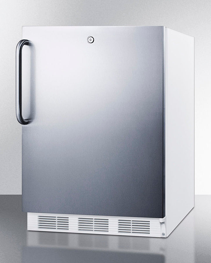 Accucold 24" Wide Built-In All-Refrigerator ADA Compliant with Towel Bar Handle Angle
