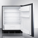 Accucold 24" Wide Built-In All-Refrigerator Auto Defrost with Stainless Steel Door - FF6BK7SSHH