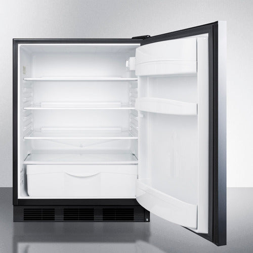 Accucold 24" Wide Built-In All-Refrigerator Auto Defrost with Stainless Steel Door - FF6BK7SSHH