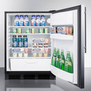 Accucold 24" Wide Built-In All-Refrigerator Auto Defrost with Stainless Steel Door