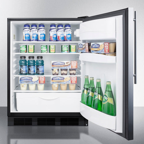 Accucold 24" Wide Built-In All-Refrigerator Auto Defrost with Stainless Steel Door