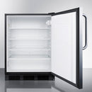 Accucold 24" Wide Built-In All-Refrigerator Auto Defrost with Stainless Steel Exterior