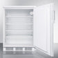 Accucold 24" Wide Built-In All-Refrigerator in White Exterior