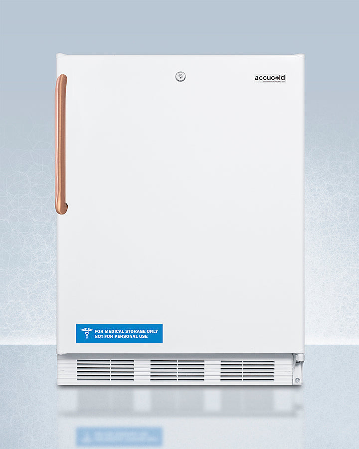 Accucold 24" Wide Built-In All-Refrigerator with Antimicrobial Pure Copper Handle ADA Compliant