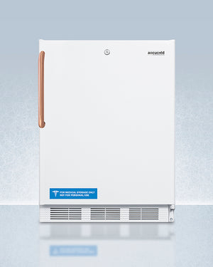 Accucold 24" Wide Built-In All-Refrigerator with Antimicrobial Pure Copper Handle ADA Compliant Front