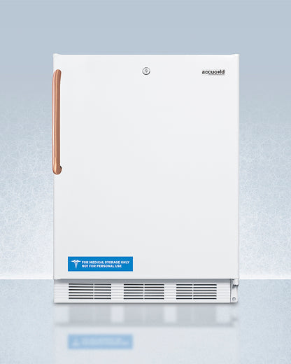Accucold 24" Wide Built-In All-Refrigerator with Antimicrobial Pure Copper Handle ADA Compliant Front