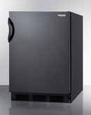 Accucold 24" Wide Built-In All-Refrigerator with Auto Defrost and Black Exterior ADA Compliant